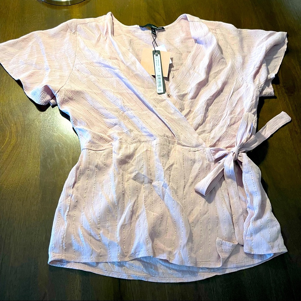 Mauve wrap blouse